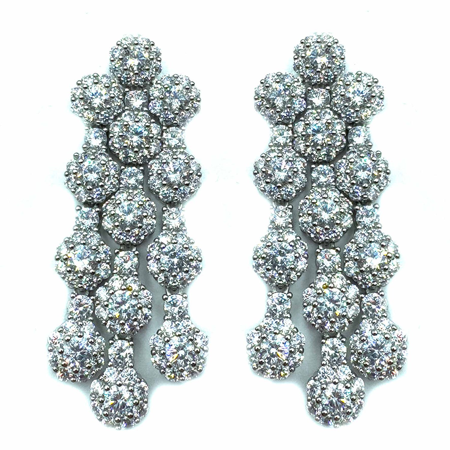 Palestro Milano Orecchini Cascata di Sfere Brillanti