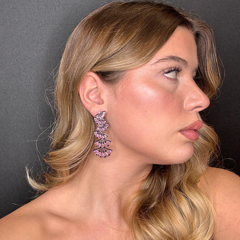 Palestro Milano Orecchini Cascata di Ventagli