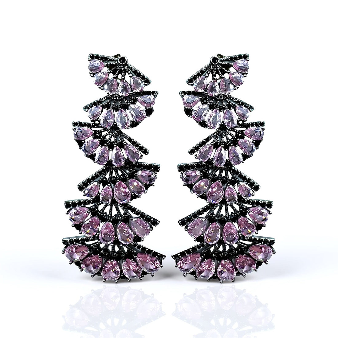 Palestro Milano Orecchini Cascata di Ventagli