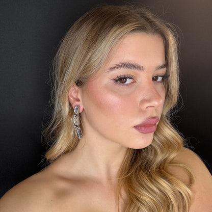 Palestro Milano Orecchini Catena di cristalli