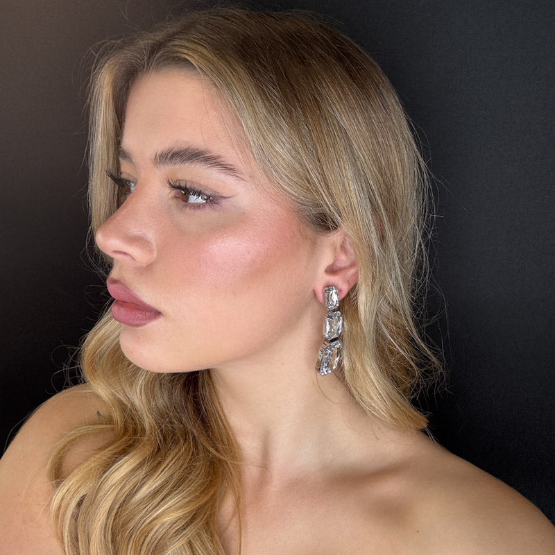 Palestro Milano Orecchini Catena di cristalli