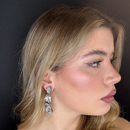 Palestro Milano Orecchini Catena di cristalli