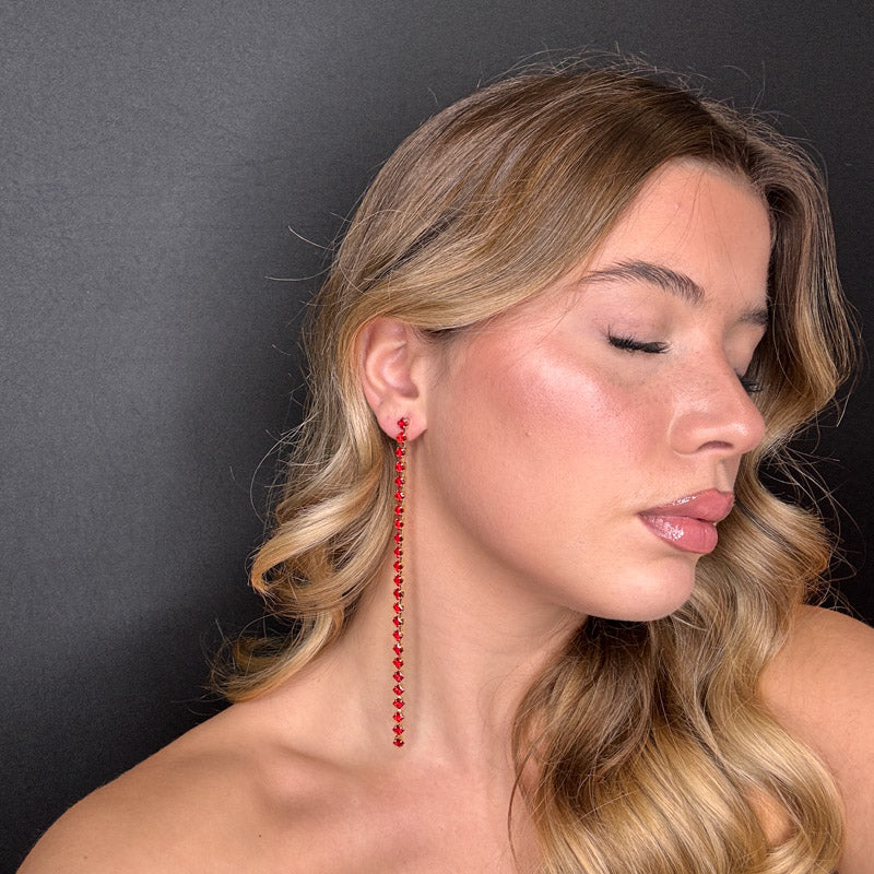 Palestro Milano Orecchini Catena di Pietre Brillanti