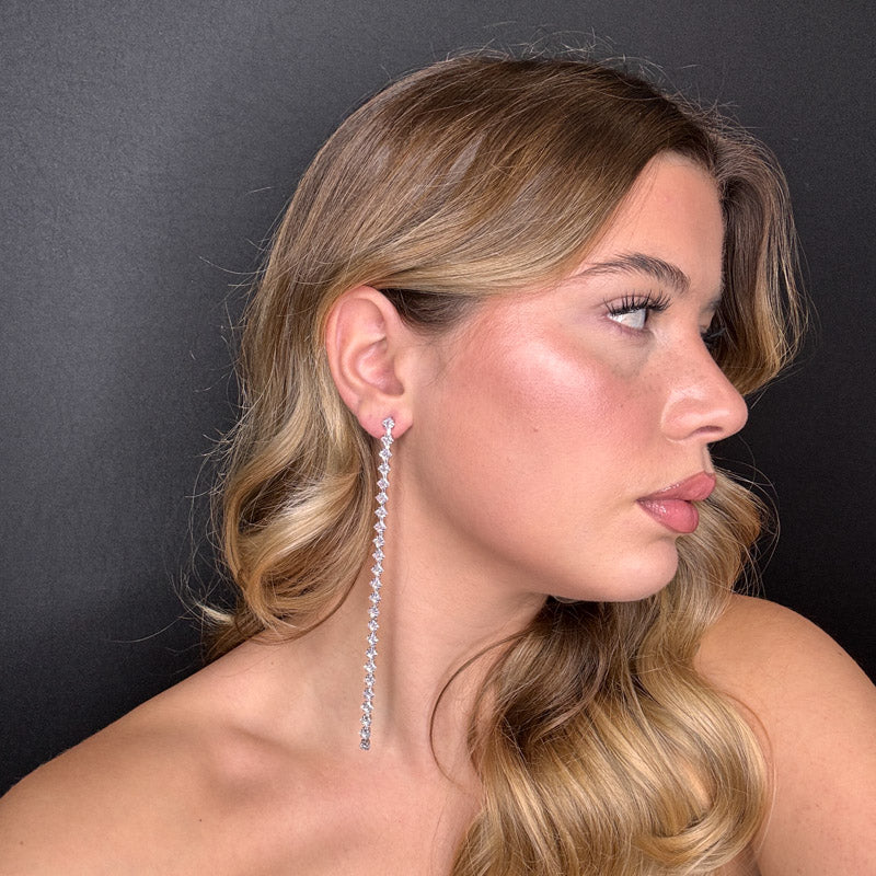 Palestro Milano Orecchini Catena di Pietre Brillanti