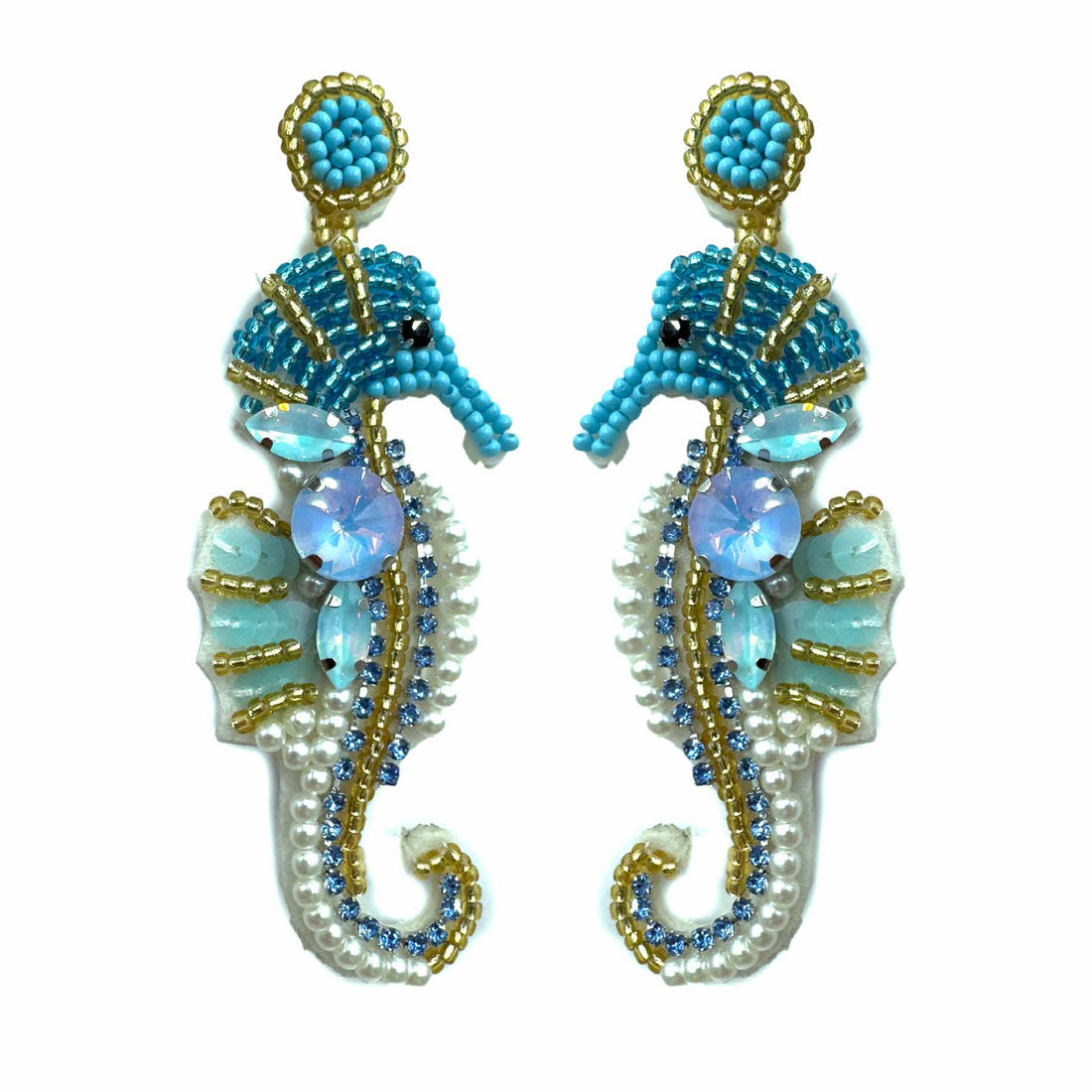 Palestro Milano Orecchini Cavalluccio marino di perline