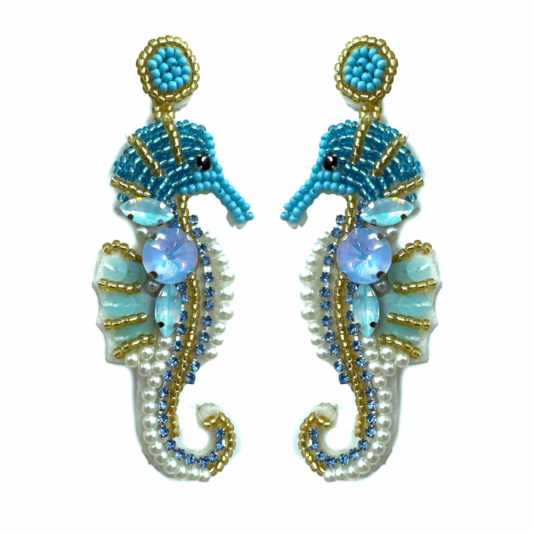 Palestro Milano Orecchini Cavalluccio marino di perline