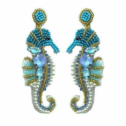 Palestro Milano Orecchini Cavalluccio marino di perline