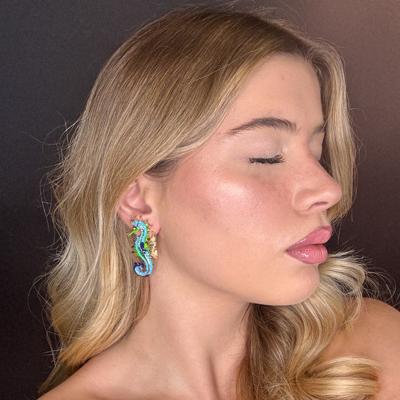 Palestro Milano Orecchini Cavalluccio Marino Turquoise