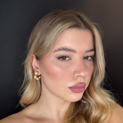 Palestro Milano Orecchini Cerchi di Perline - Mini