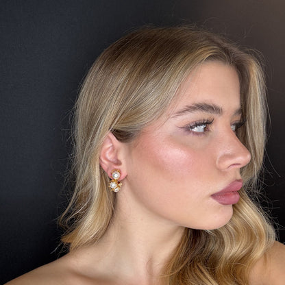 Palestro Milano Orecchini Cerchi di Perline - Mini