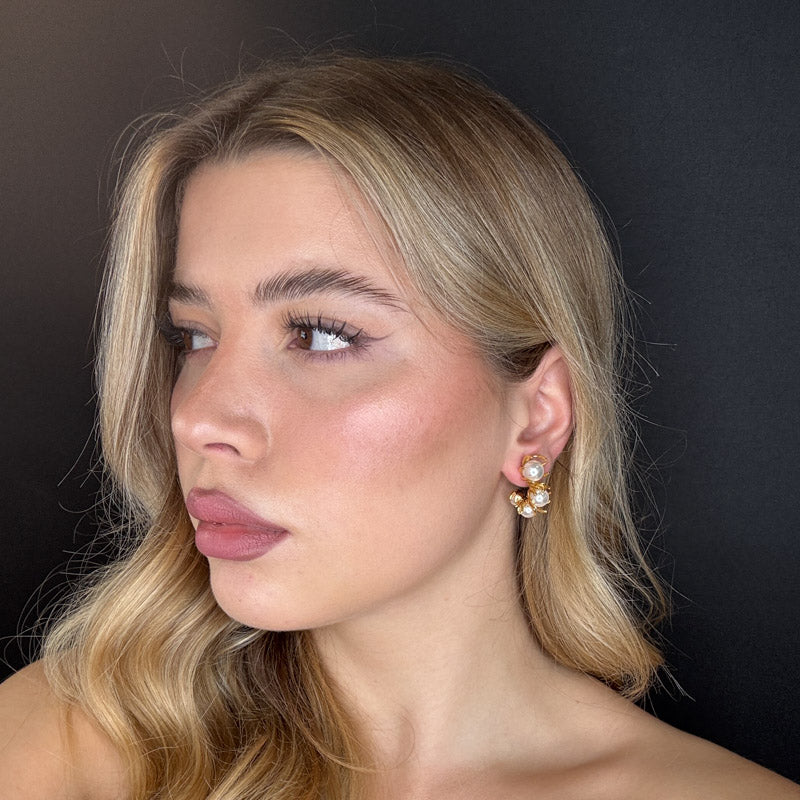 Palestro Milano Orecchini Cerchi di Perline - Mini