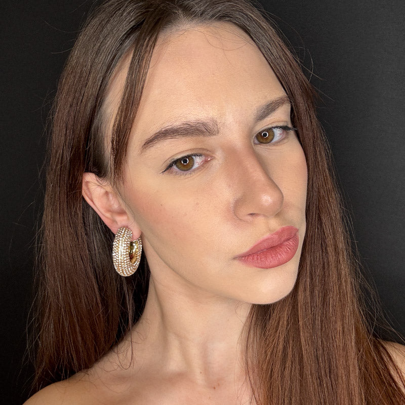 Palestro Milano Orecchini Cerchi di Zirconi