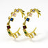 Palestro Milano Orecchini Cerchi gold con cristalli colorati