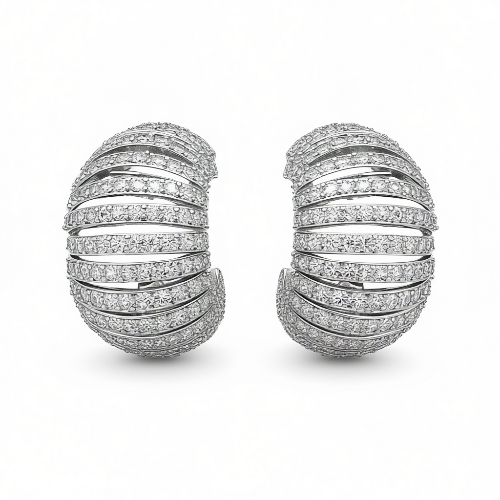 Palestro Milano Orecchini Cerchi preziosi bombati