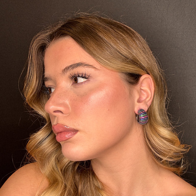 Palestro Milano Orecchini Cerchi preziosi bombati