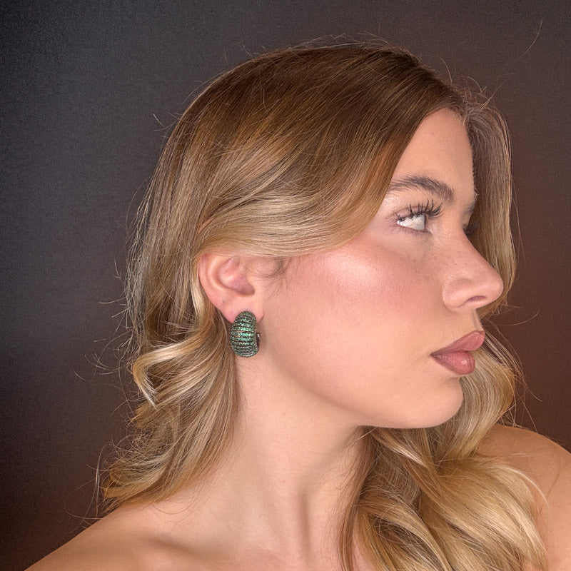 Palestro Milano Orecchini Cerchi preziosi bombati