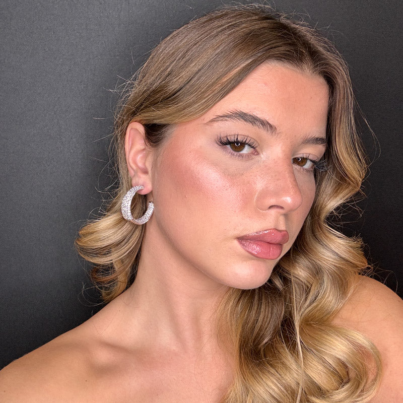 Palestro Milano Orecchini Cerchi Preziosi di Pavè