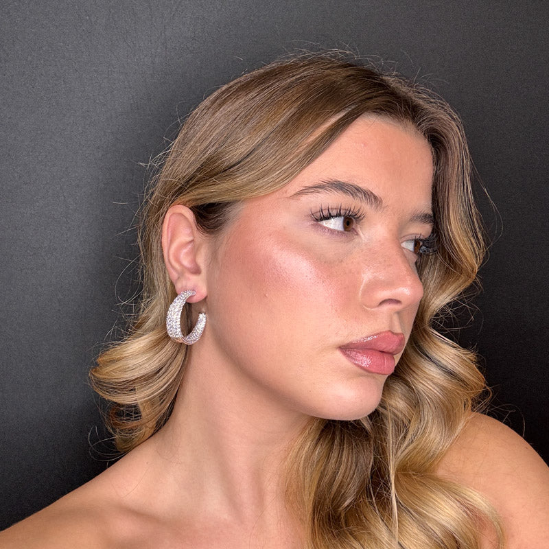 Palestro Milano Orecchini Cerchi Preziosi di Pavè