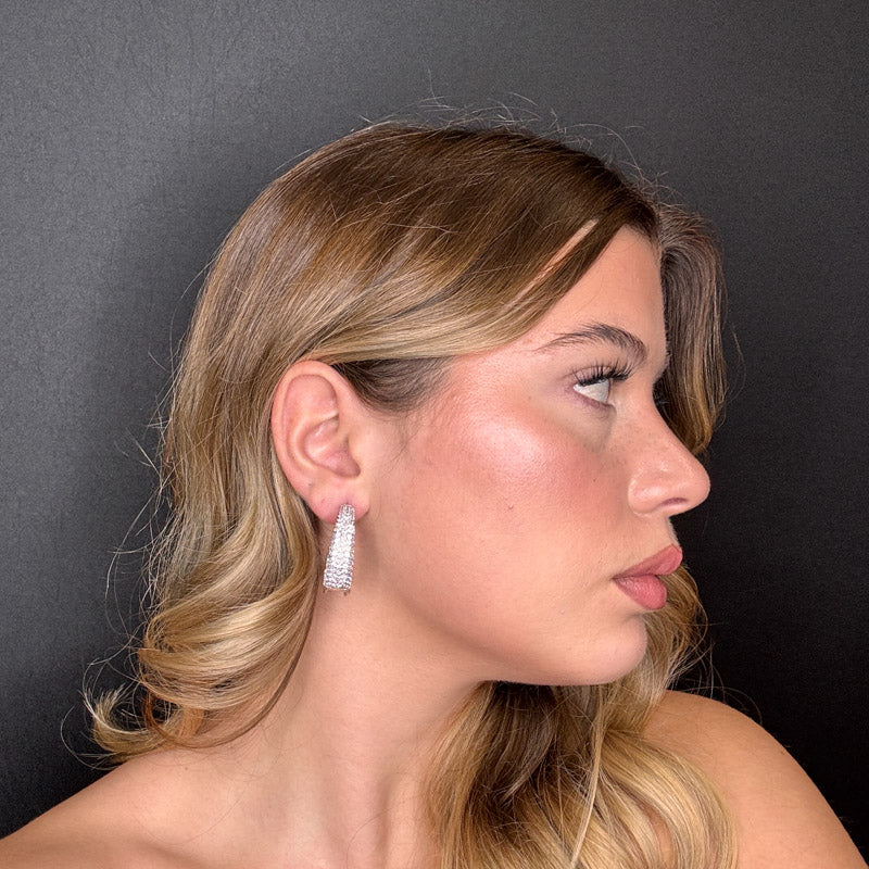 Palestro Milano Orecchini Cerchi Preziosi di Pavè