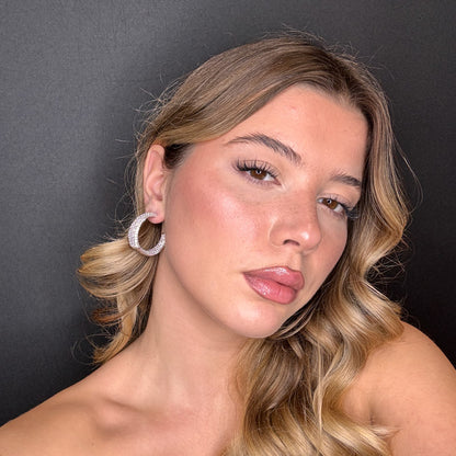 Palestro Milano Orecchini Cerchi Preziosi di Pavè