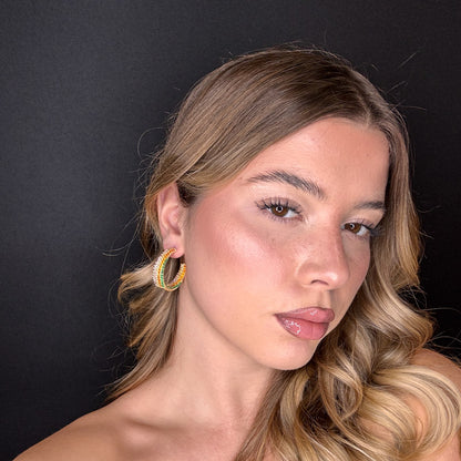 Palestro Milano Orecchini Cerchi Preziosi di Pavè