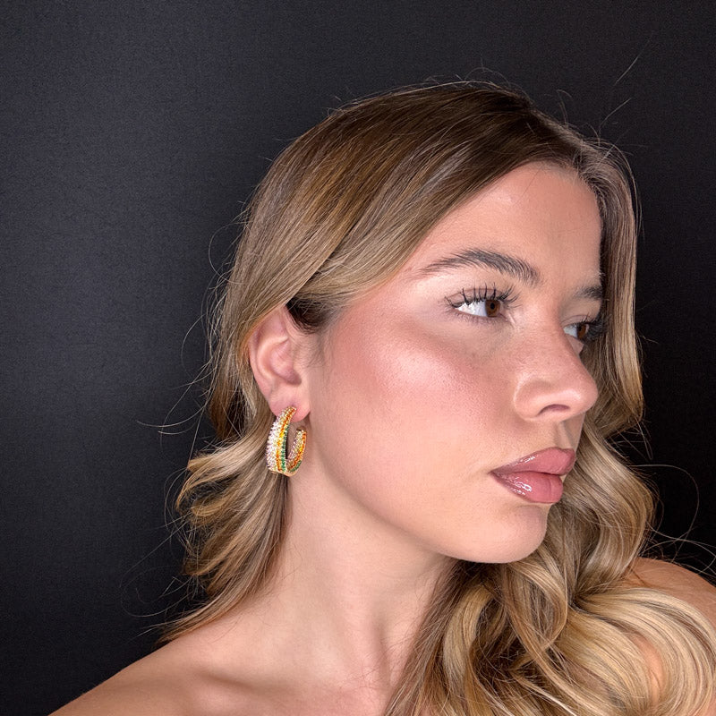 Palestro Milano Orecchini Cerchi Preziosi di Pavè