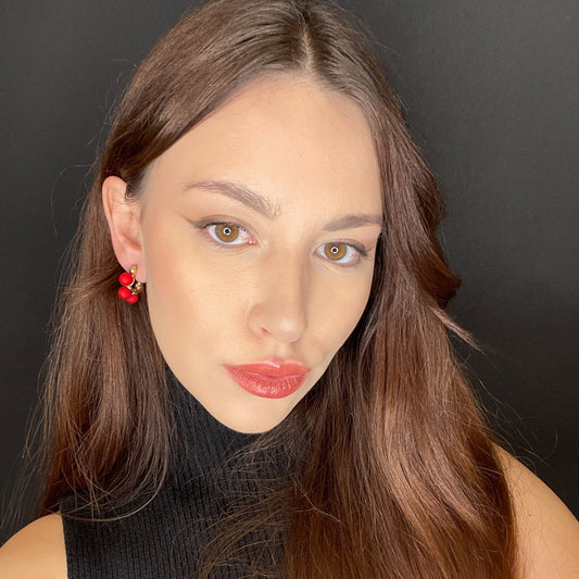 Palestro Milano Orecchini Cerchietti di perline