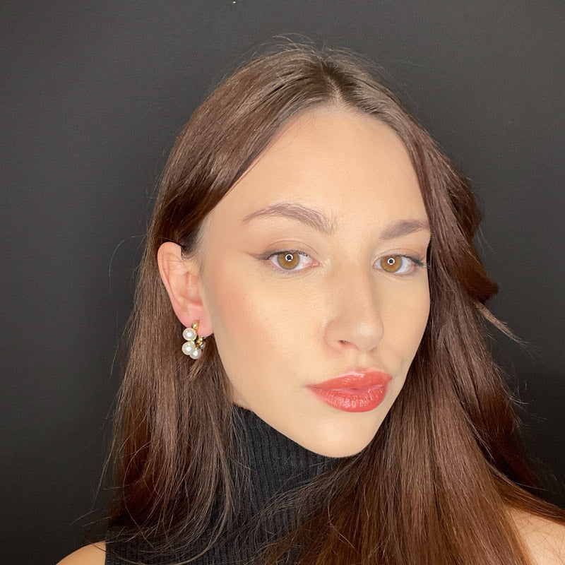 Palestro Milano Orecchini Cerchietti di perline