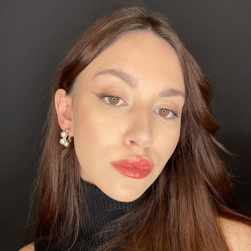 Palestro Milano Orecchini Cerchietti di perline