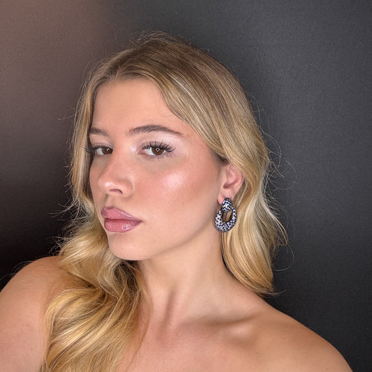 Palestro Milano Orecchini Cerchio di pavè a mosaico