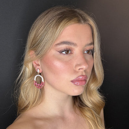 Palestro Milano Orecchini Cestino di fiori di pavè