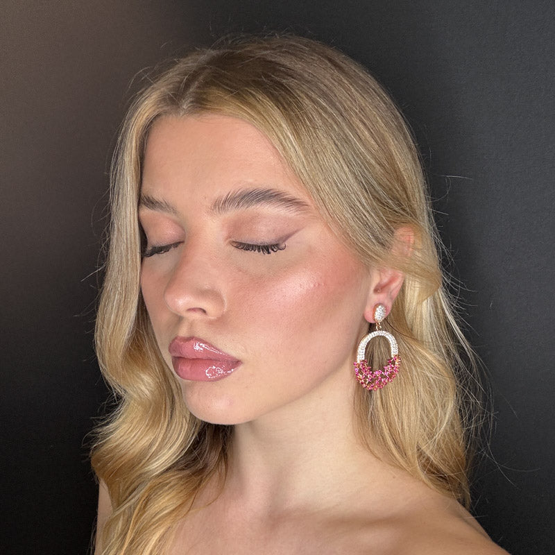 Palestro Milano Orecchini Cestino di fiori di pavè