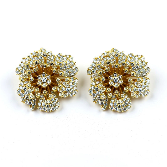 Palestro Milano Orecchini Champagne Ibisco di pavè