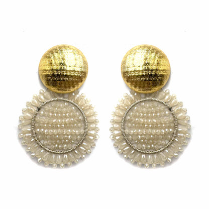 Palestro Milano Orecchini Champagne Macramè