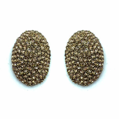 Palestro Milano Orecchini Champagne Ovali di zirconi