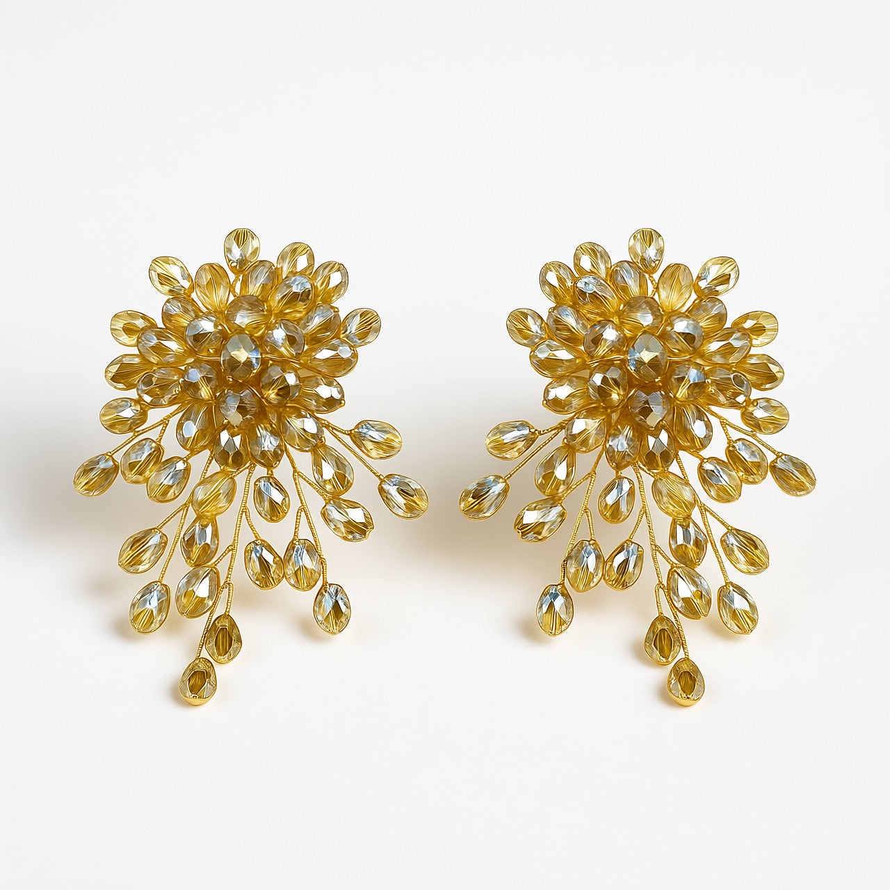 Palestro Milano Orecchini Champagne Trionfo di Perline - NEW