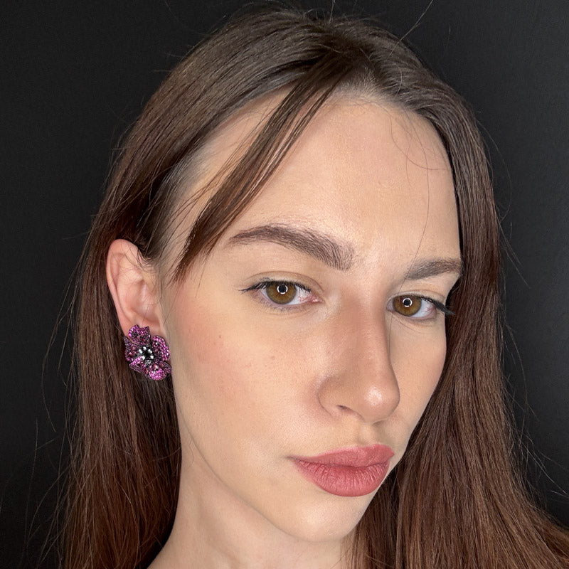 Palestro Milano Orecchini Ciclamino di pavè