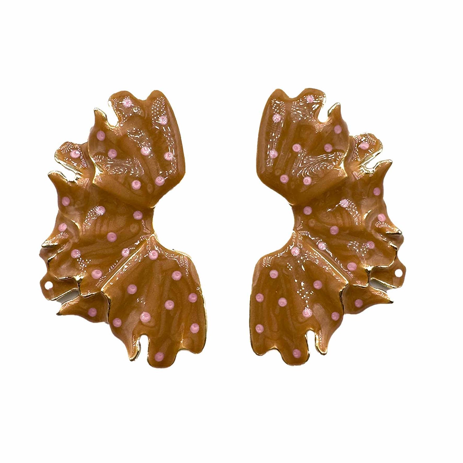 Palestro Milano Orecchini Cioccolato Pink Pois