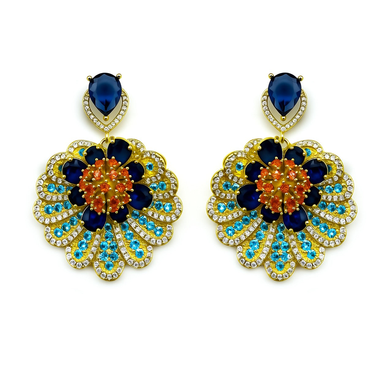 Palestro Milano Orecchini Codine di Pavoni