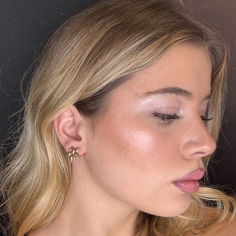 Palestro Milano Orecchini Corallino Gold Plated