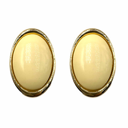 Palestro Milano Orecchini Crema Bottone Ovale