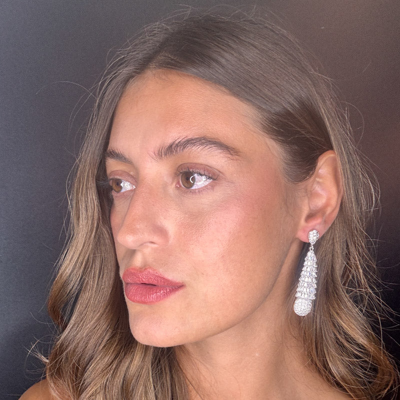 Palestro Milano Orecchini Cristalli a Piramide