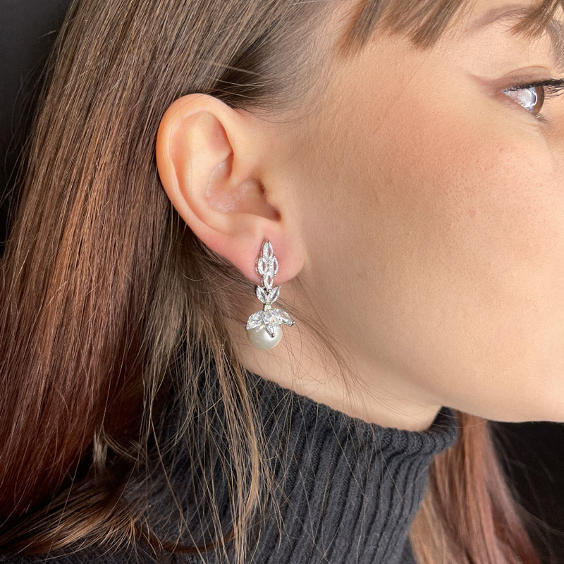 Palestro Milano Orecchini Cristalli &amp; Perle