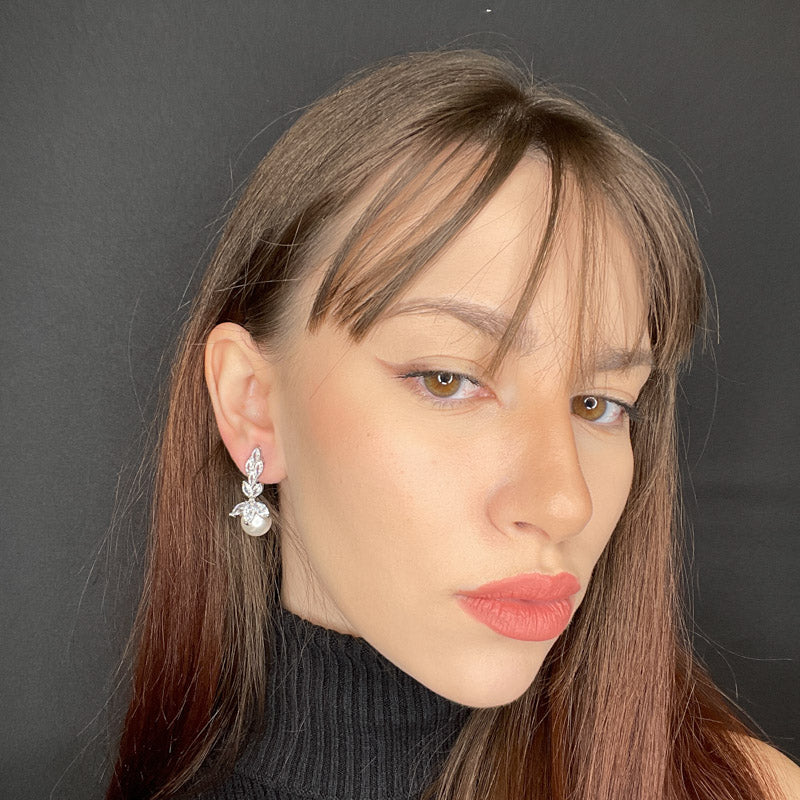 Palestro Milano Orecchini Cristalli &amp; Perle