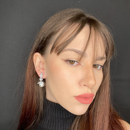 Palestro Milano Orecchini Cristalli &amp; Perle