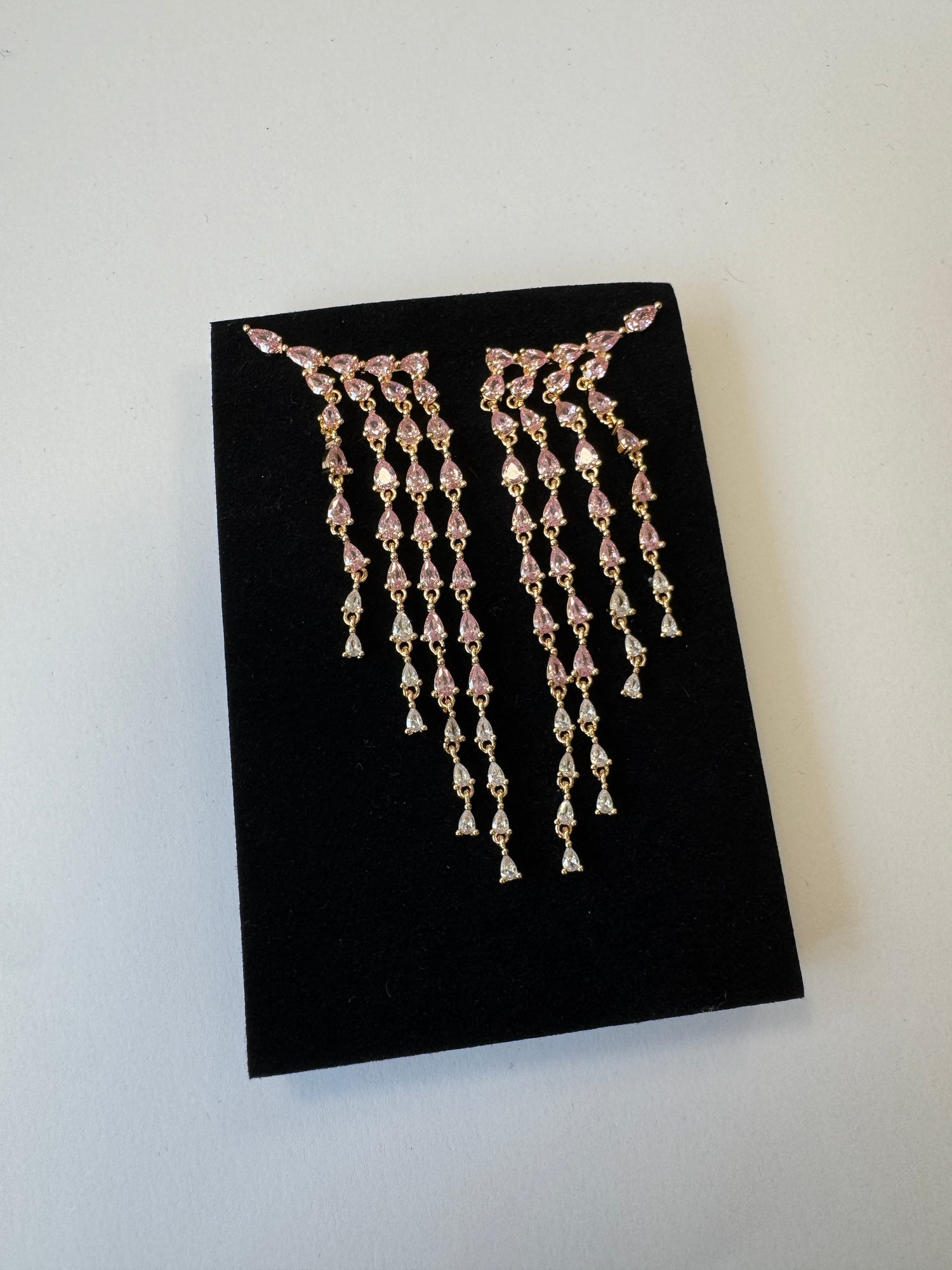 Palestro Milano Orecchini Cristalli pink pendenti