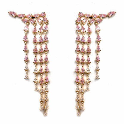Palestro Milano Orecchini Cristalli pink pendenti