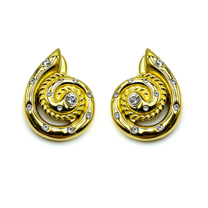 Palestro Milano Orecchini Cristallo Conchiglie Gold con Zirconi