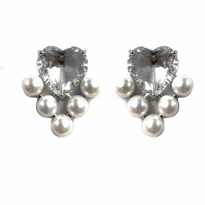 Palestro Milano Orecchini Cristallo Cuore Vitreo