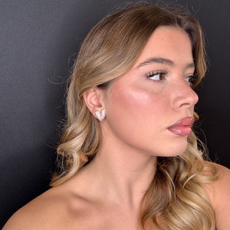 Palestro Milano Orecchini Cuore di Pavè